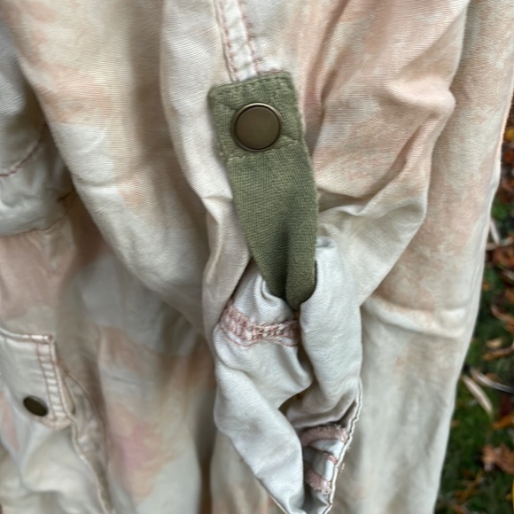 FREE PEOPLE PINK & TAN TYE DYE LONG JACKET 🩷🤎- XS/S - TP - RUNS BIG !- NEW ! - Picture 8 of 13